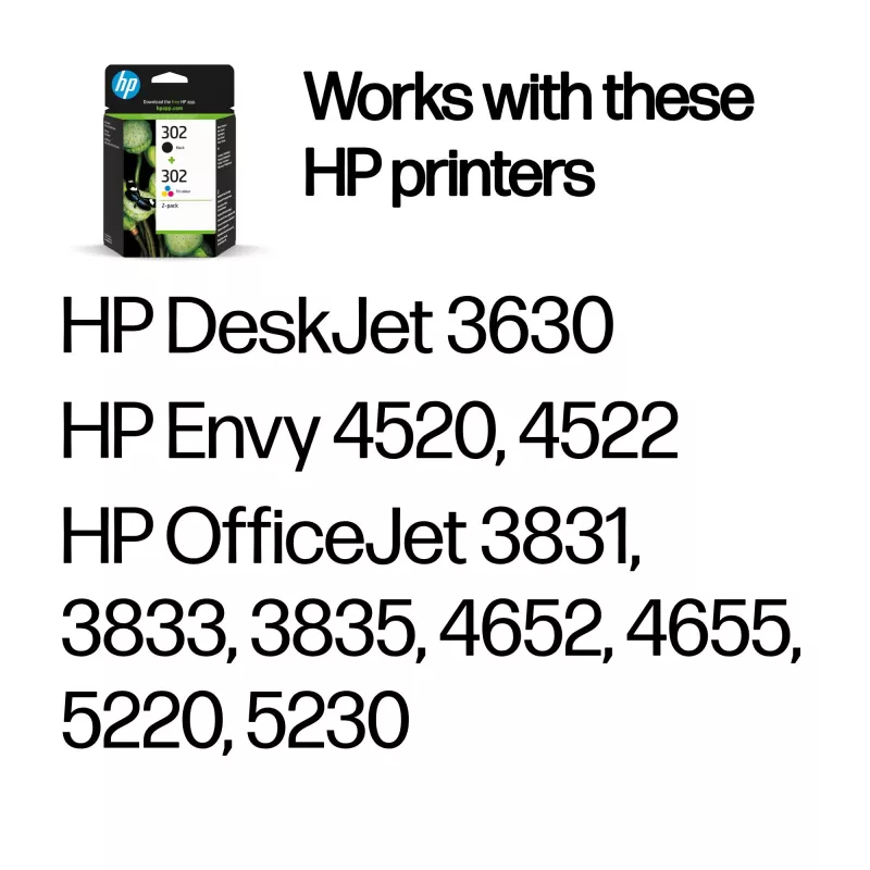 HP 302 2er-Pack Schwarz/Tricolor Original Tintenpatronen