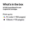 HP 302 2er-Pack Schwarz/Tricolor Original Tintenpatronen