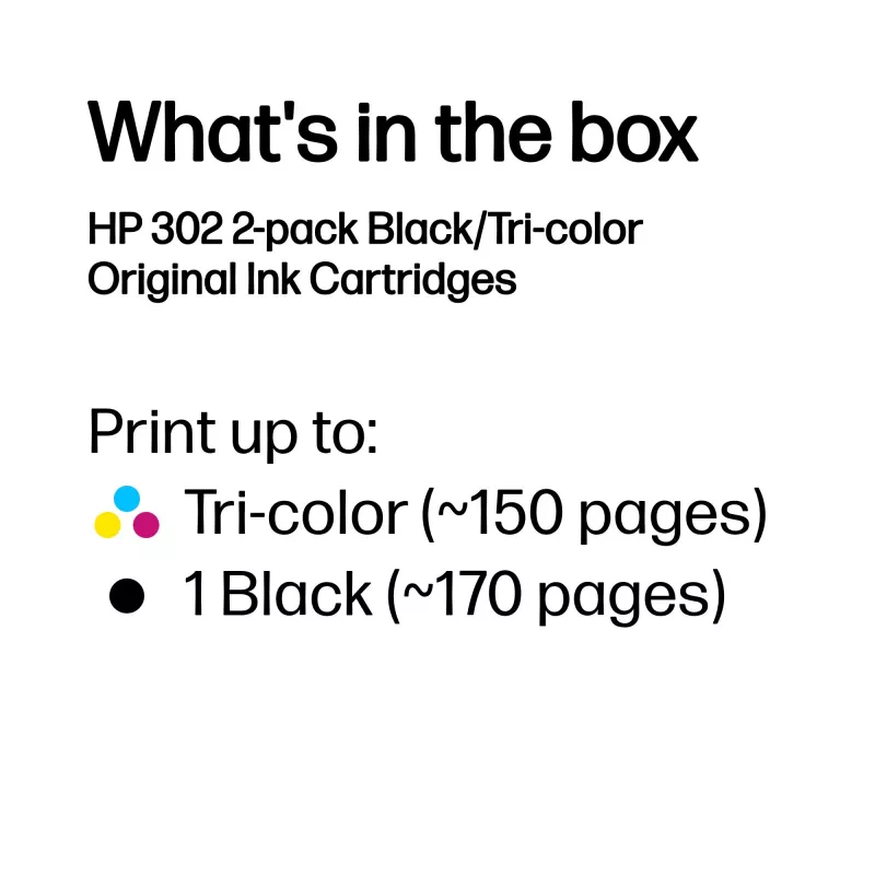 HP 302 2er-Pack Schwarz/Tricolor Original Tintenpatronen