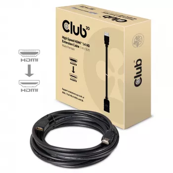 CLUB3D High Speed HDMI™ 1.4 HD Verlängerungskabel 5m/16ft Male/Weiblich
