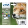 Epson Fox Multipack 4-Farben T1285 DURABrite Ultra Tinte, Schwarz, Cyan, Magenta, Gelb, 5,9 ml, 3,5 ml, 1 Stück, Multipack