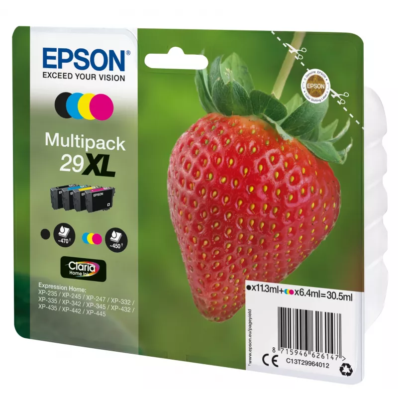Epson Tintenpatrone C13T29964012 29XL XL Schwarz Cyan Magenta Gelb