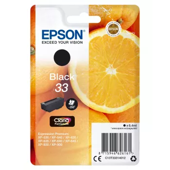 Cartridge Epson 33 Schwarz 250 Seiten C13T33314012
