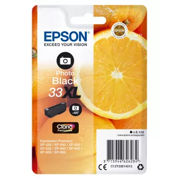 Epson Oranges Singlepack Photo Schwarz 33XL Claria Premium Ink