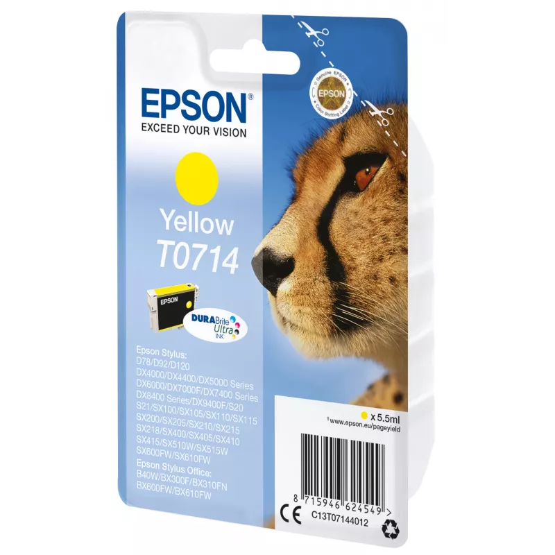 Epson Einzelpackung Gelb T0714 DURABrite Ultra Tinte