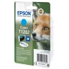 Epson Fox Singlepack Cyan T1282 DURABrite Ultra Tinte, Cyan, 3,5 ml, 1 Stk., 260 Seiten