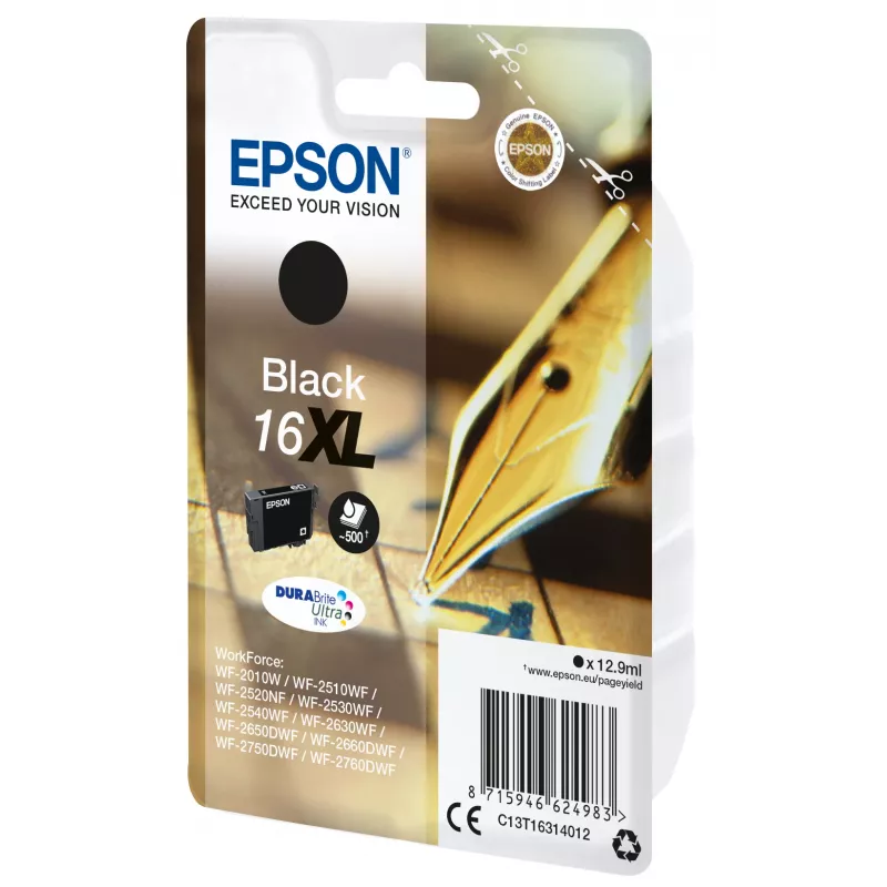 Epson Stift und Kreuzworträtsel Einzelpackung Schwarz 16XL DURABrite Ultra Tinte