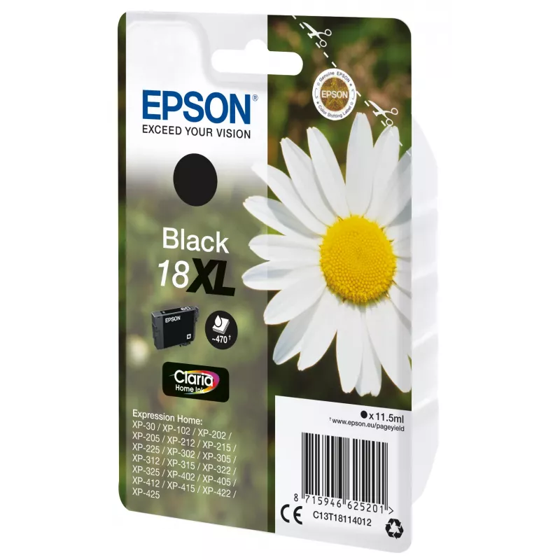 Epson Daisy Einzelpack Schwarz 18XL Claria Home Tinte