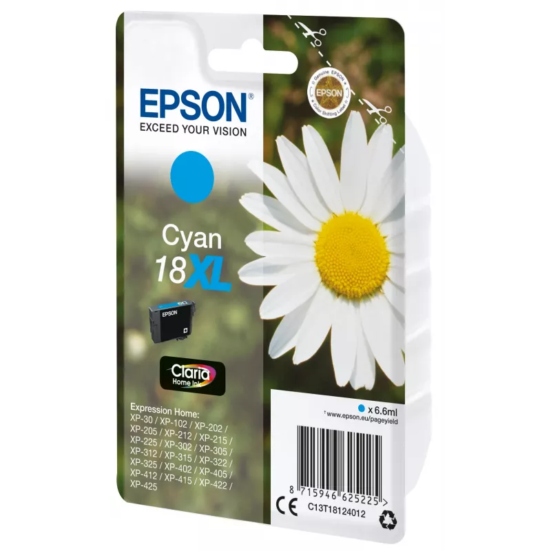Epson Daisy Einzelpack Cyan 18XL Claria Home Tinte