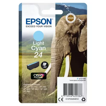 Patrone Epson 24 Hellcyan 360 Seiten C13T24254012