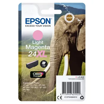 Cartridge Epson 24XL Lys Magenta 740 Seiten Blæk C13T24364012