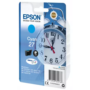 Epson Alarm clock Singlepack Cyan 27 DURABrite Ultra Ink