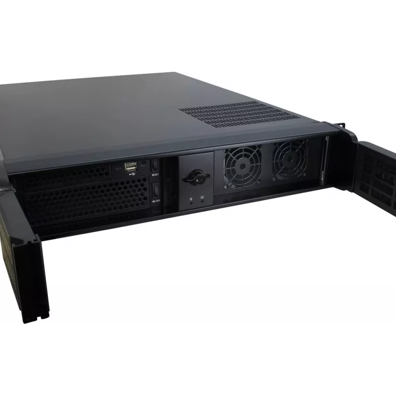 Servergehäuse Inter-Tech IPC 2U-2098-SL Rack Schwarz