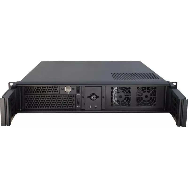 Servergehäuse Inter-Tech IPC 2U-2098-SL Rack Schwarz