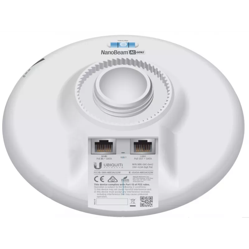 UBIQUITI NETWORKS Access Point Nano Beam Ac Gen2 Nbe-5ac-gen2 Airmax Atheros MIPS 74kc Weiß