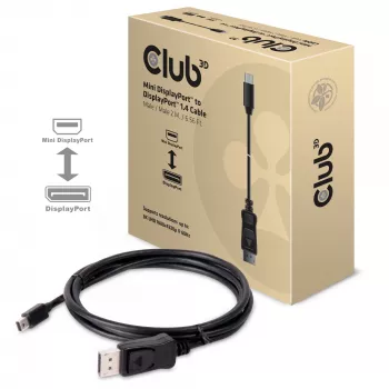 CLUB3D Mini DisplayPort auf DisplayPort 1.4 HBR3 8K60Hz Kabel, 2 Meter / 6,56 Fuß