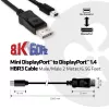 CLUB3D Mini DisplayPort auf DisplayPort 1.4 HBR3 8K60Hz Kabel, 2 Meter / 6,56 Fuß