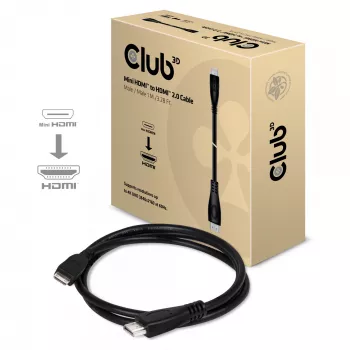 CLUB3D Mini HDMI™ auf HDMI™ 2.0 4K60Hz Kabel 1 m / 3,28 ft