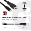 CLUB3D Micro HDMI™ auf HDMI™ 2.0 4K60Hz Kabel 1M / 3,28Ft