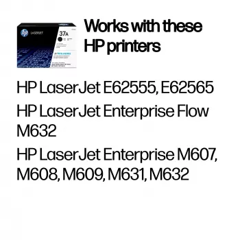HP 37A Original LaserJet Tonerkartusche Schwarz, 3000 Seiten