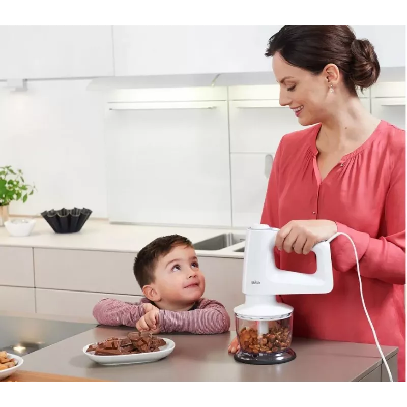 Braun HM 3135 WH Handmixer 500 W Grau, Weiß