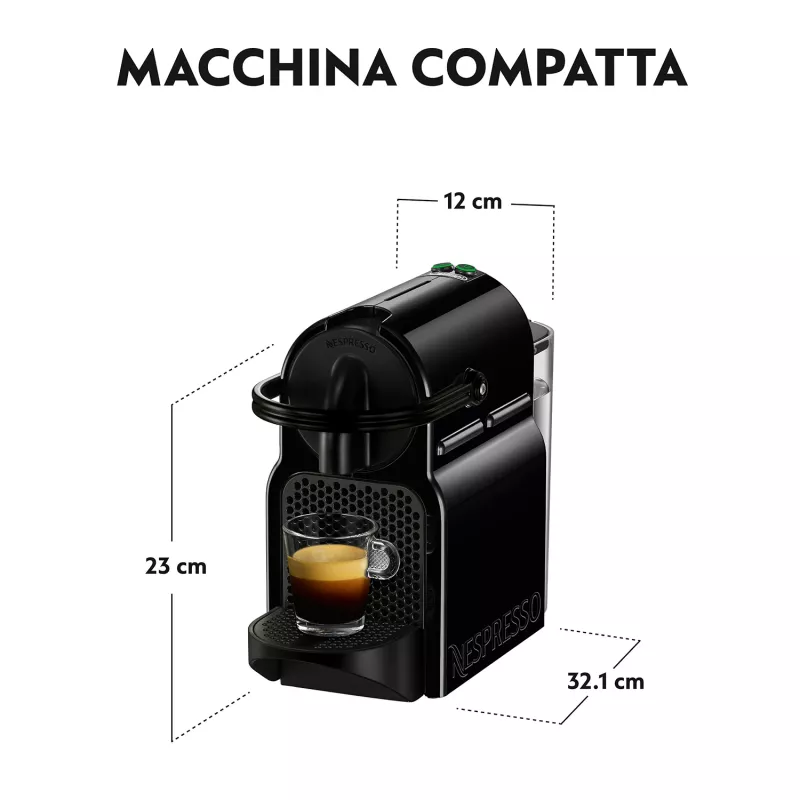 Kapsel-Espressomaschine De’Longhi Inissia EN 80.BAE, Nespresso, 0,7 L Wassertank, 19 bar, schwarz