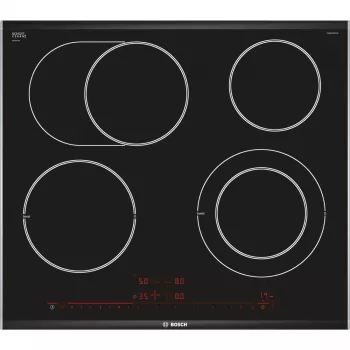 Bosch Serie 8 PKN675DP1D Kochfeld Schwarz, Edelstahl Einbau Cerankochfeld 4 Zone(n)
