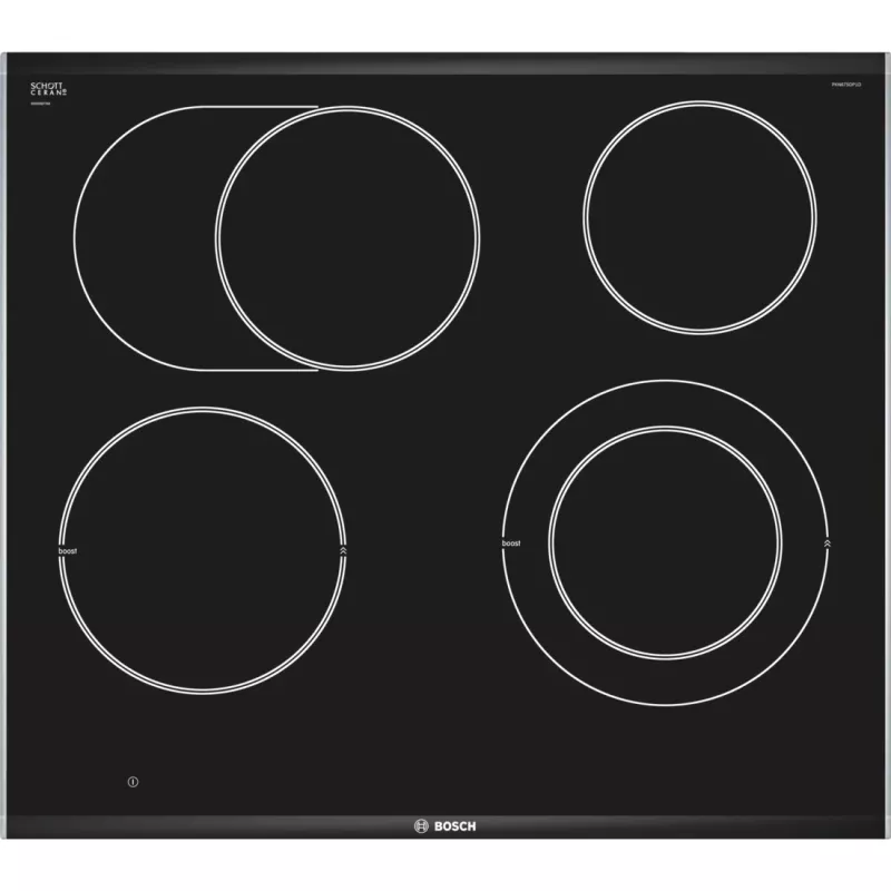 Bosch Serie 8 PKN675DP1D Kochfeld Schwarz, Edelstahl Einbau Cerankochfeld 4 Zone(n)