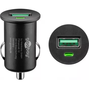 KFZ-Ladeadapter Goobay 18 W Quick Charge 3.0 schwarz