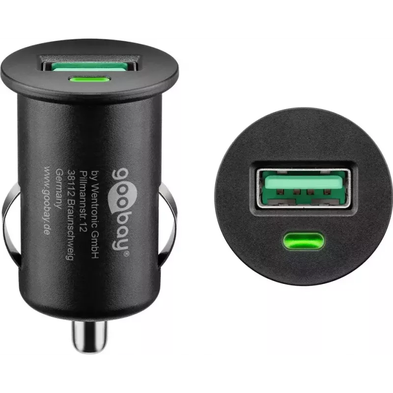KFZ-Ladeadapter Goobay 18 W Quick Charge 3.0 schwarz