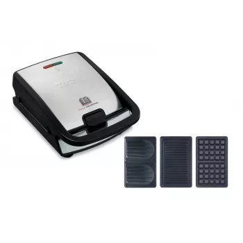Tefal Snack Collection SW852D Sandwichmaker 700 W Schwarz, Edelstahl