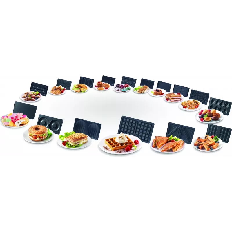 Tefal Snack Collection SW852D Sandwichmaker 700 W Schwarz, Edelstahl