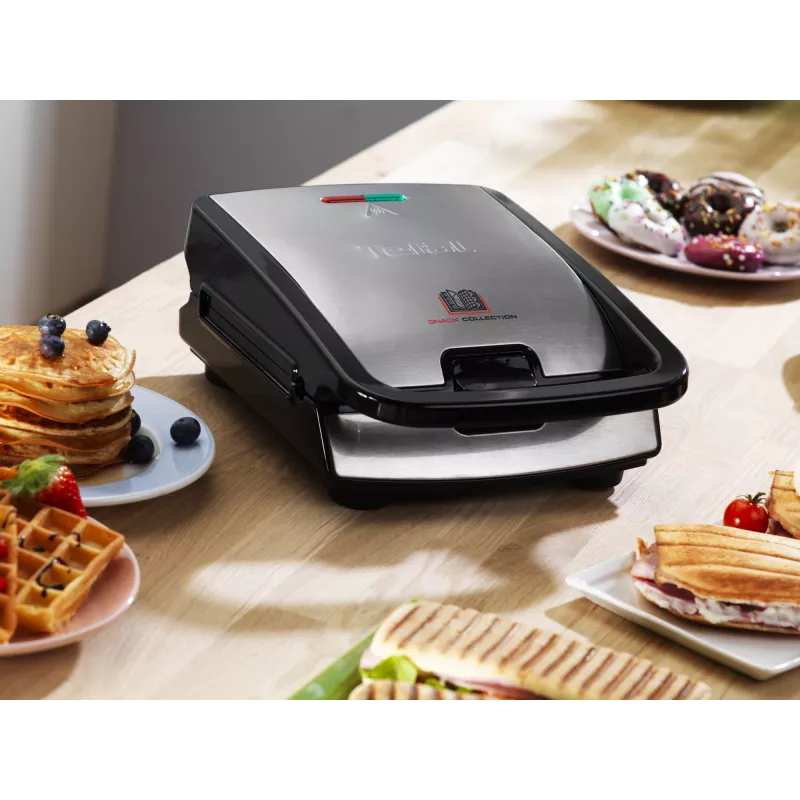 Tefal Snack Collection SW852D Sandwichmaker 700 W Schwarz, Edelstahl