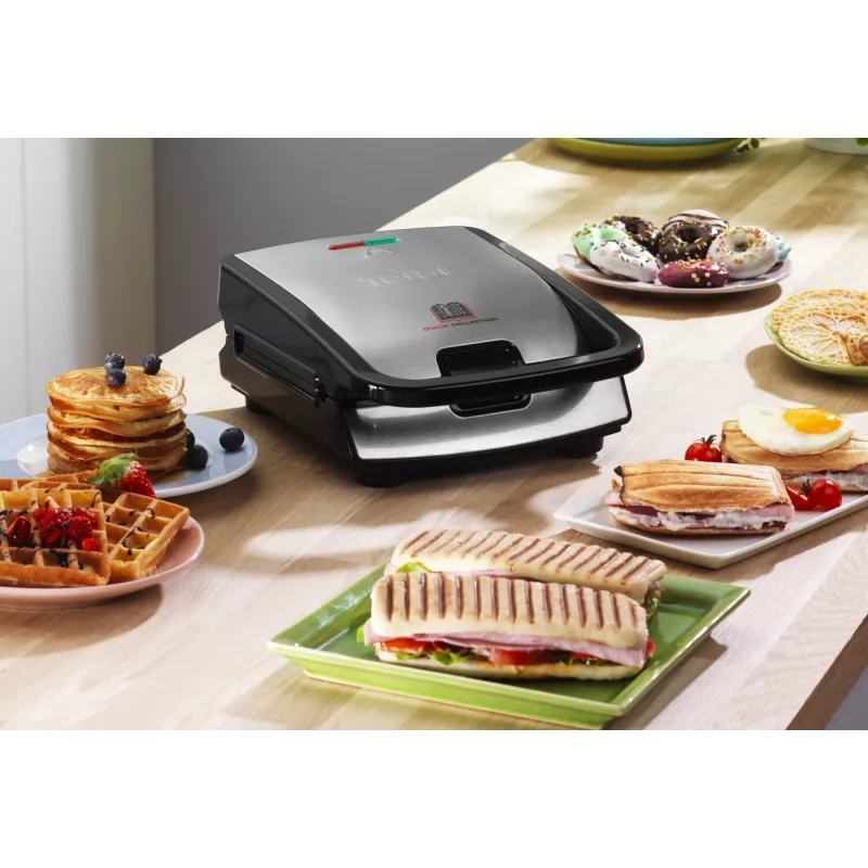 Tefal Snack Collection SW852D Sandwichmaker 700 W Schwarz, Edelstahl