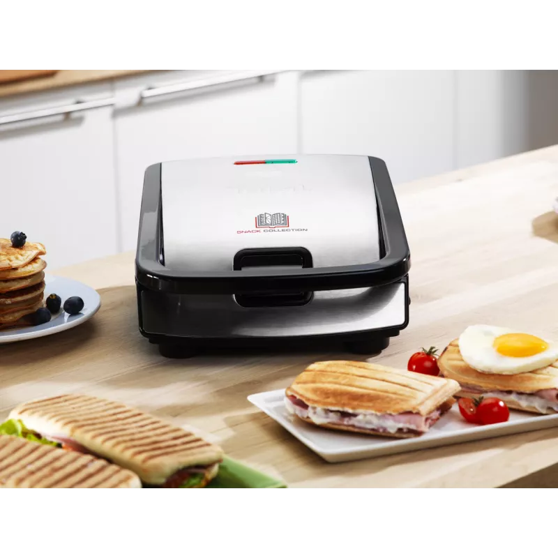 Tefal Snack Collection SW852D Sandwichmaker 700 W Schwarz, Edelstahl