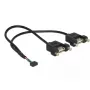 USB-Kabel DeLOCK 84832 USB 2.0 0,25 m 2 x USB A Schwarz