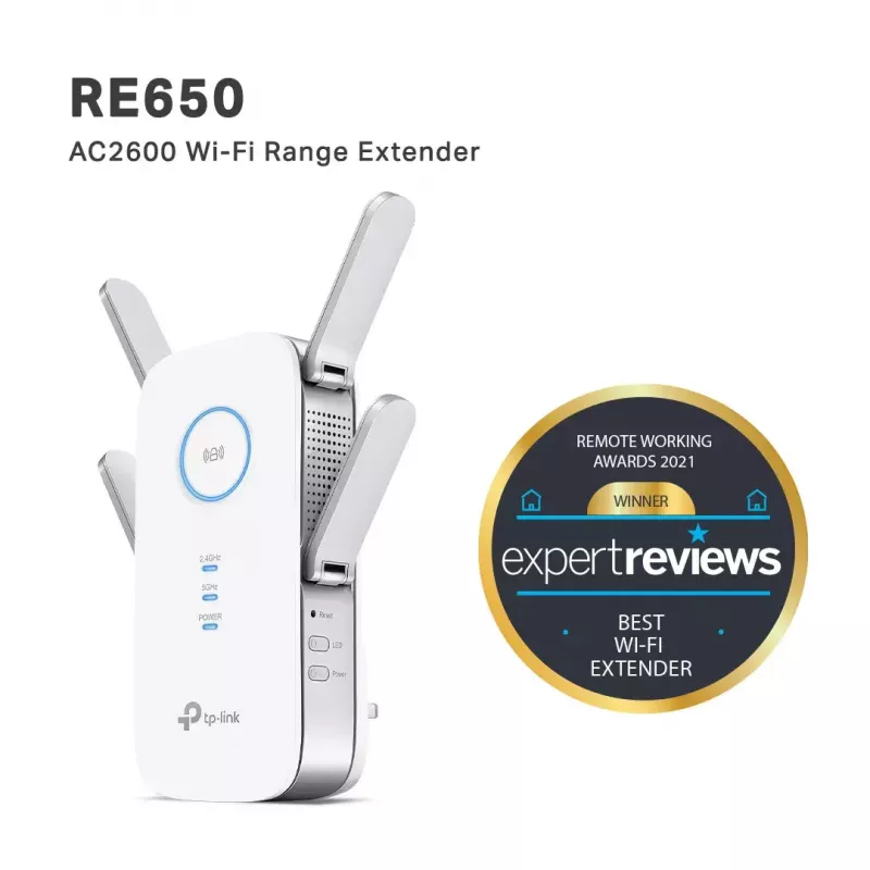 TP-Link RE650 Netzwerk-Extender Netzwerk-Transmitter Weiß 10, 100, 1000 Mbit/s
