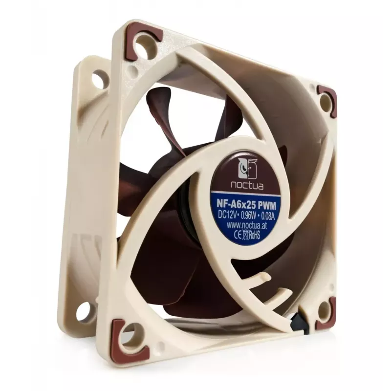 Noctua Lüfter NF-A6x25 PWM 60 mm, 12 V, 550–3000 RPM, 29,2 m³/h, 19,3 dB