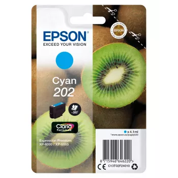 EPSON-Tintenpatrone Singlepack Kiwi Cyan 202 Claria Premium Ink 4.1 ml