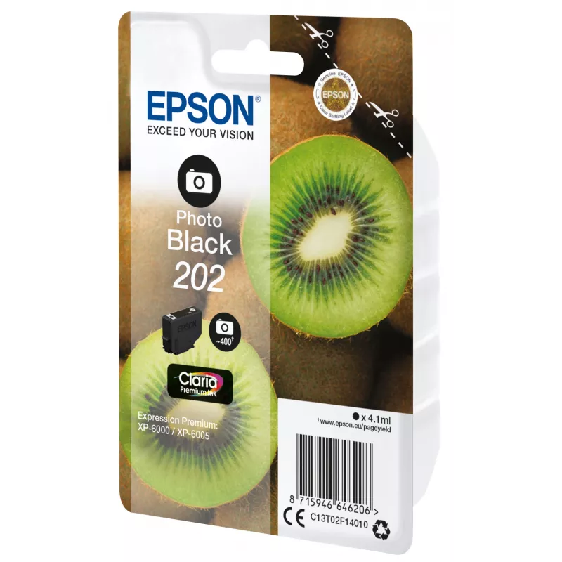 Cartridge Epson 202 4,1 ml FotoSchwarz für Expression Premium XP-6000 XP-6005 XP-6100 XP-6105