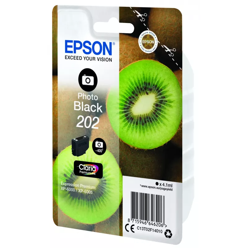 Cartridge Epson 202 4,1 ml FotoSchwarz für Expression Premium XP-6000 XP-6005 XP-6100 XP-6105