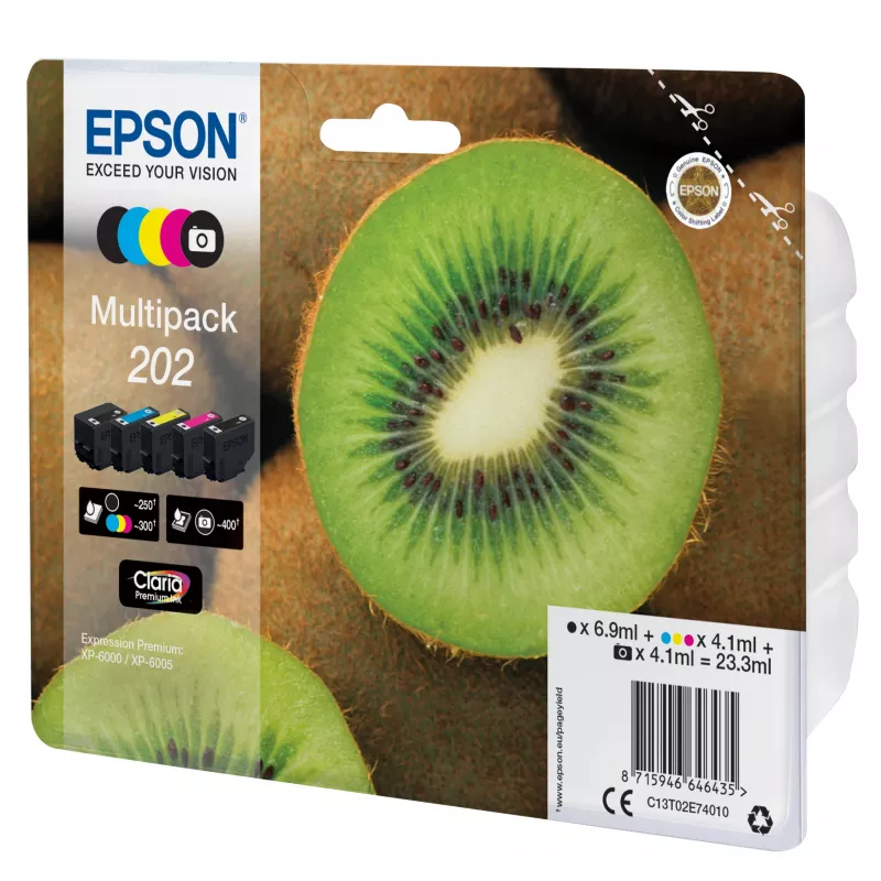 Epson Kiwi Multipack 5 Farben 202 Claria Premium Tinte