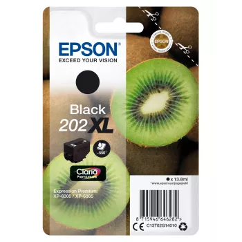 Epson Kiwi Singlepack Schwarz 202XL Claria Premium Tinte