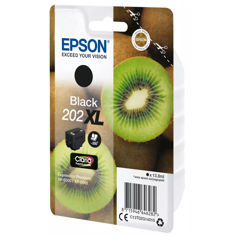 Epson Kiwi Singlepack Schwarz 202XL Claria Premium Tinte