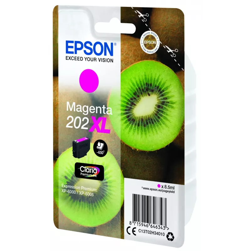 Epson Kiwi Singlepack Magenta 202XL Claria Premium Tinte