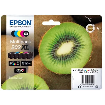 Epson Kiwi Multipack 5-Farben 202XL Claria Premium Tinte