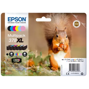Epson Squirrel Multipack 6-Farben 378XL Claria Photo HD Tinte