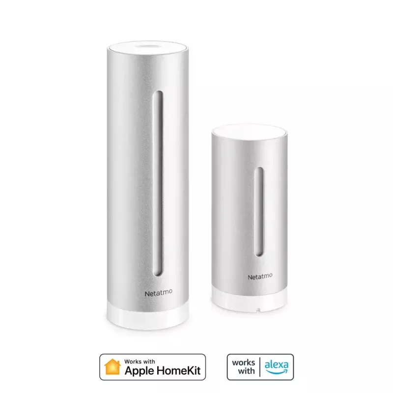 Netatmo NWS01-EC digitale Wetterstation Aluminium Batterie/USB Wi-Fi
