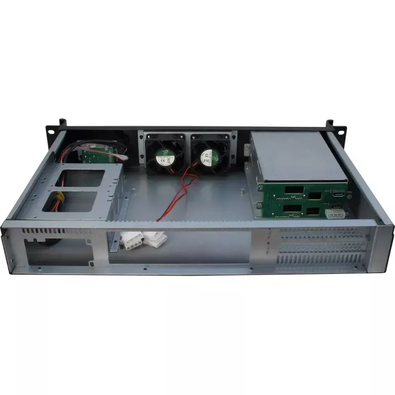 Servergehäuse Inter-Tech 1.5U-1528L Rack Schwarz