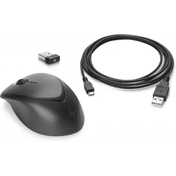HP Wireless Premium Maus, beidhändig, Laser, RF Wireless, 1200 DPI, Schwarz